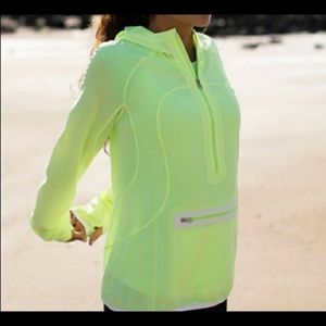 Lululemon Neon Green Pullover Running Jacket
